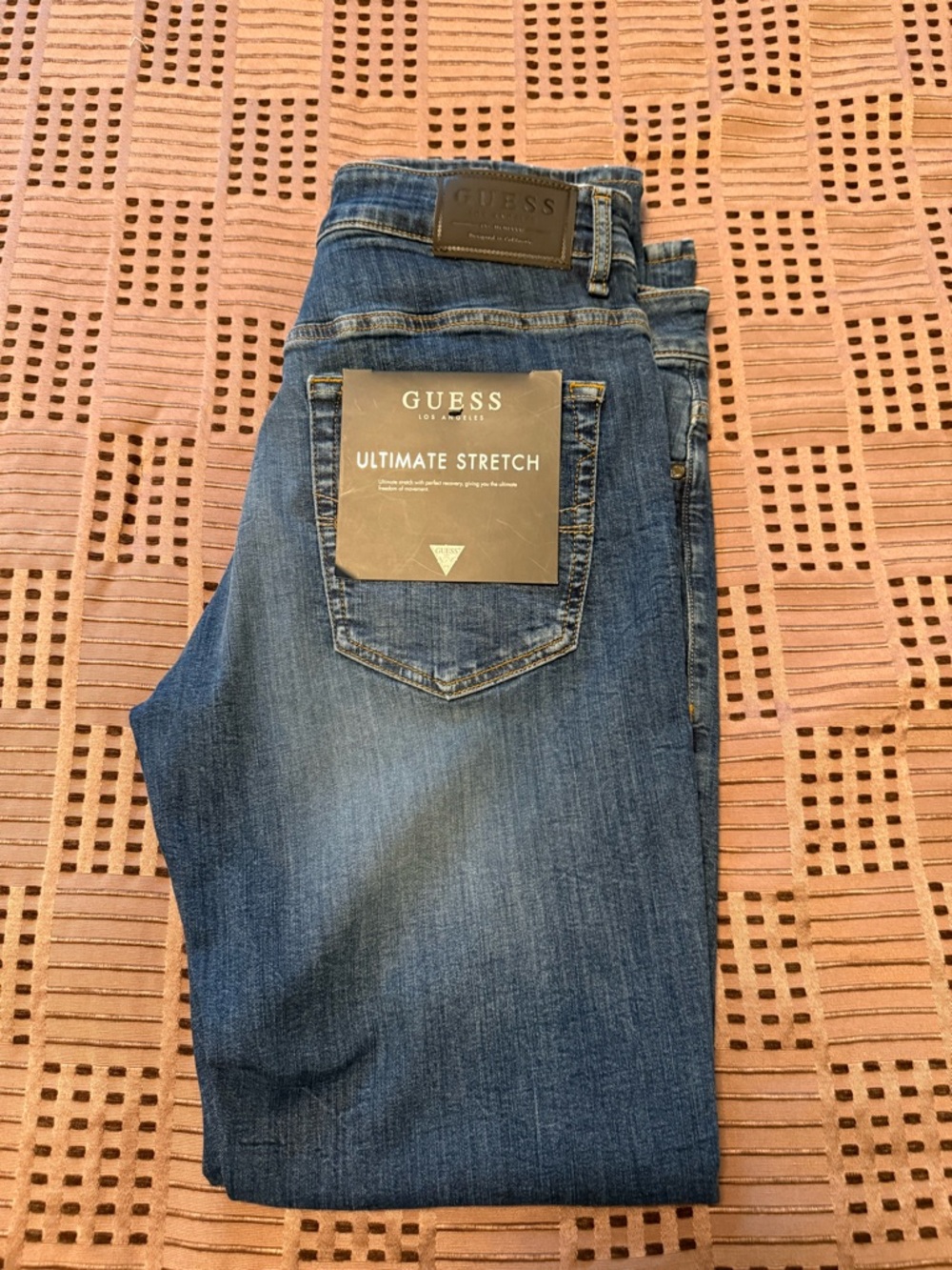 GUESS Men's Slim Stretch Denim Jeans in Blue Wash